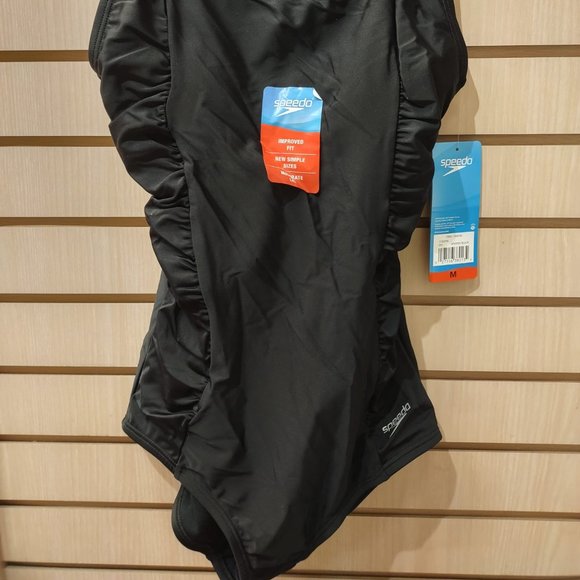 SPEEDO Women One Piece Swimsuit, Shirred Sides Moderate Cut - Picture 5 of 9